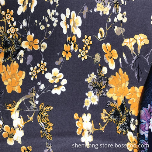 Floral Print Rayon Women Blouse Top Material Fabrics